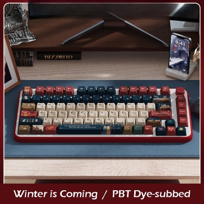Winter is Coming 104+34 / 54 Cherry Profile Keycap Set Cherry MX PBT Dye-subbed for Mechanical Gaming Keyboard